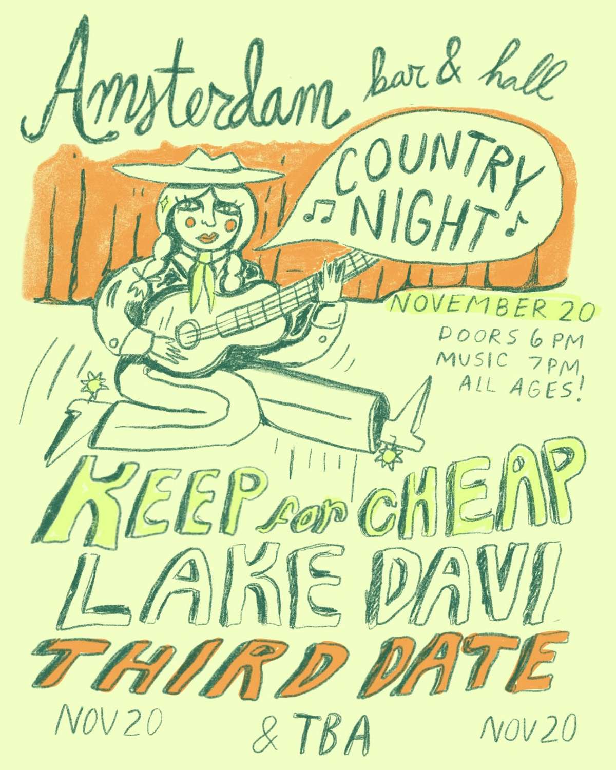 Country Night w. Third Date, Lake Davi, and Keep for Cheap!